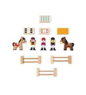 Janod Story – Drewniany zestaw Koniki, szkoła jazdy konnej (12 elementów)