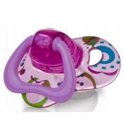 Nuby Smoczek silikonowy 6m+ - Foioletowy | Bezpieczny, wentylowany i masujący