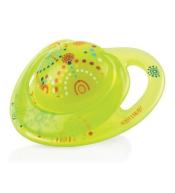 Nuby Smoczek ortodontyczny silikonowy - Zielony | Masujące guzki i wentylowana tarczka 18m+