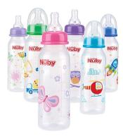 Butelka Nuby Dekor 240ml - Motylek | Kolorowa, antykolkowa i szczelna