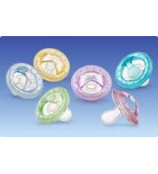 Nuby Smoczek Cherry silikonowy 0m+ - Niebieski | Bezpieczny, wentylowany i masujący