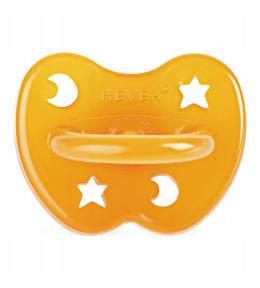 Anatomiczny smoczek kauczukowy, 0-3 msc, bursztynowy, HEVEA