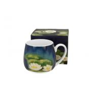 Kubek porcelanowy DUO baryłka - Claude Monet, Lilie wodne