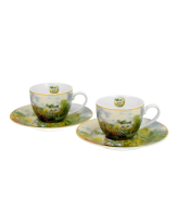 Zestaw 2 filiżanek do espresso DUO - Claude Monet, Ogród w Argenteuil