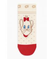 Mayoral – rajstopki niemowlęce z bawełny 6 miesięcy kotek