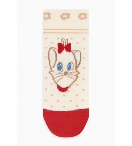 Mayoral – rajstopki niemowlęce z bawełny 6 miesięcy kotek