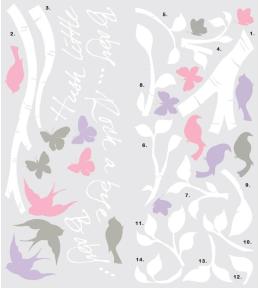 Naklejki dekoracyjne RoomMates XL - Ptaszki na drzewie