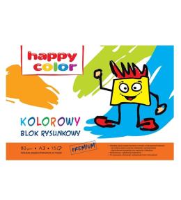 Blok rysunkowy A3 Kolorowy Happy Color