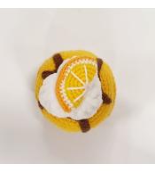 Lidulala dziergana włóczkowa maskotka - Żółta babeczka