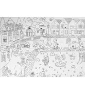 Puzzle do kolorowania Rozwijanki 20 el. - Miasto i Wieś