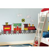 Naklejki dekoracyjne RoomMates XL - Wesoła ciuchcia