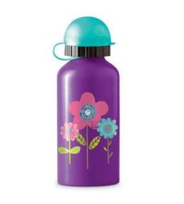 Bidon stalowy Crocodile Creek 400 ml - Fioletowy w kwiatki
